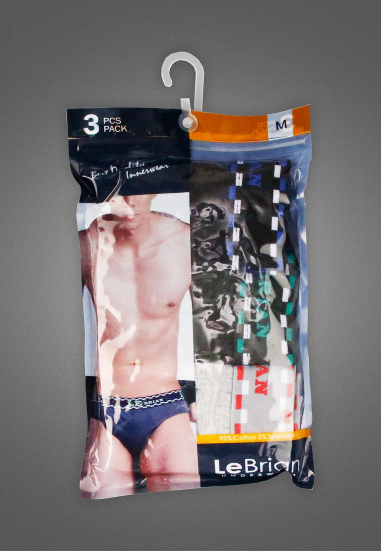 LeBrian Cotton 3-in-1 Men's Briefs