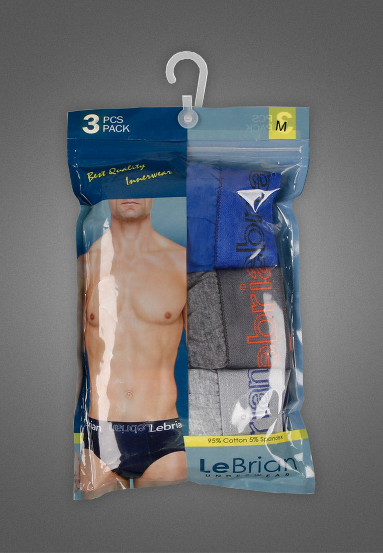 LeBrian Cotton 3-in-1 Men's Briefs