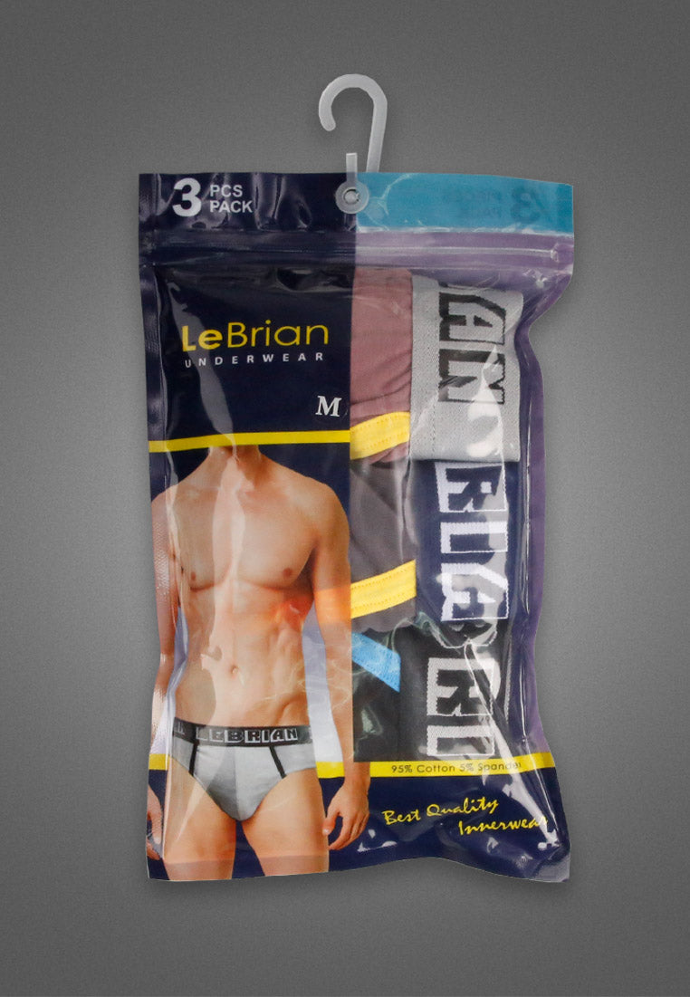 LeBrian Cotton 3-in-1 Men's Briefs