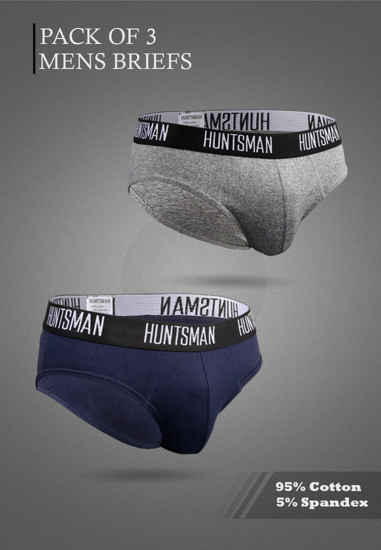 Huntsman Cotton 3-in-1 Men's Briefs