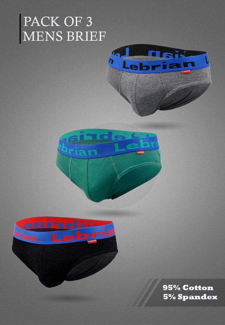 LeBrian Cotton 3-in-1 Men's Briefs