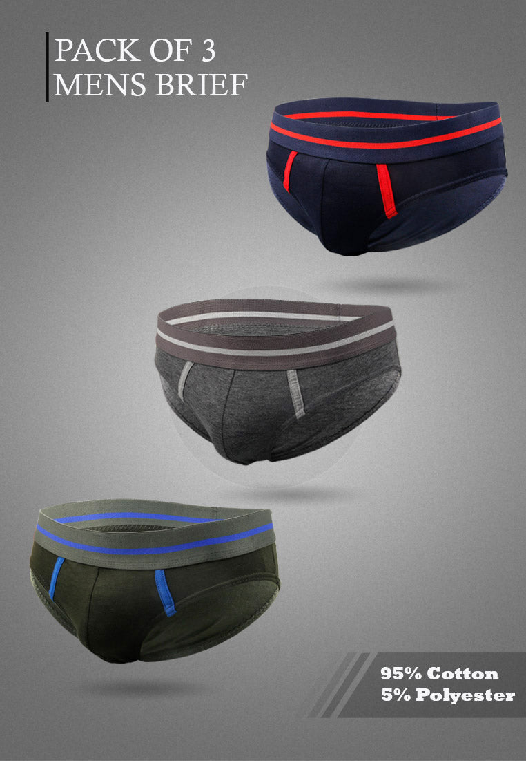 LeBrian Cotton 3-in-1 Men's Briefs