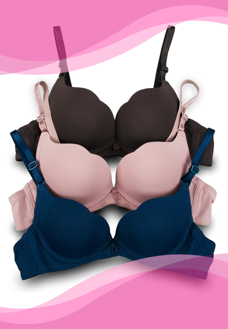 Women's Padded Underwire Removable Straps