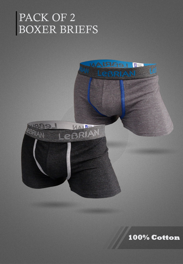 LeBrian Cotton 2-in-1 Boxer Briefs