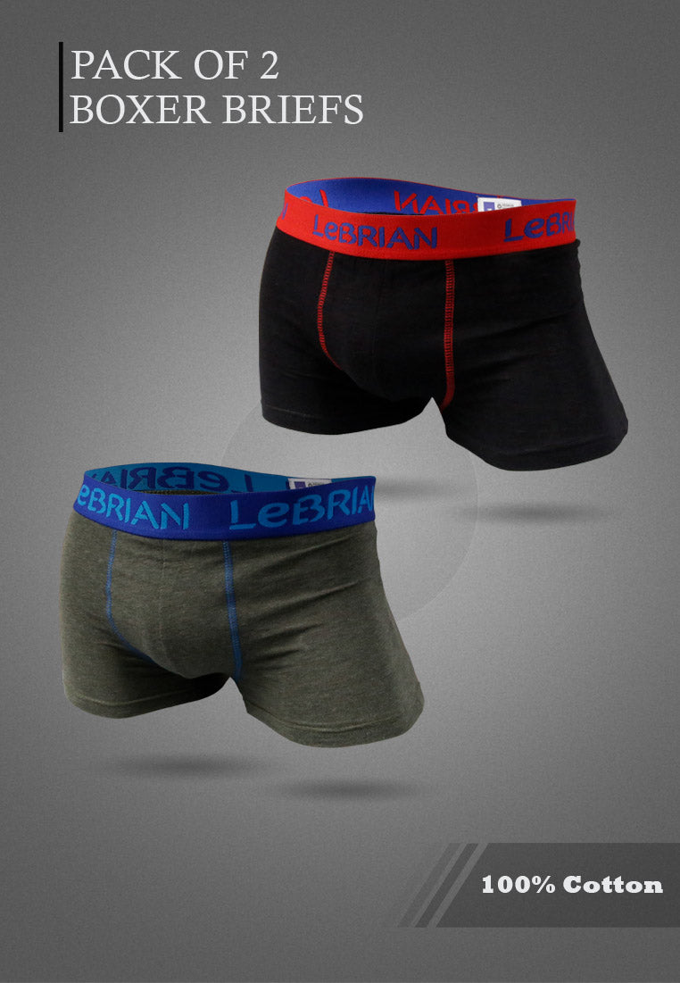 LeBrian Cotton 2-in-1 Boxer Briefs