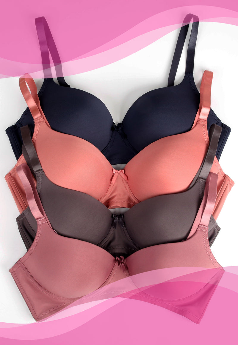 Plain Non-wire Brassiere Non-removable Straps