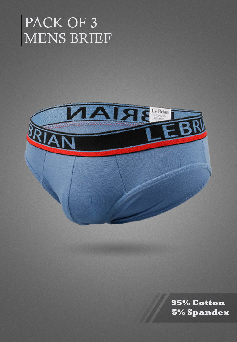 LeBrian Cotton 3-in-1 Men's Briefs