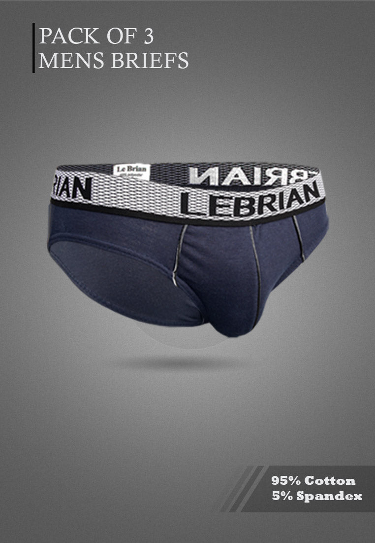 LeBrian Cotton 3-in-1 Men's Briefs