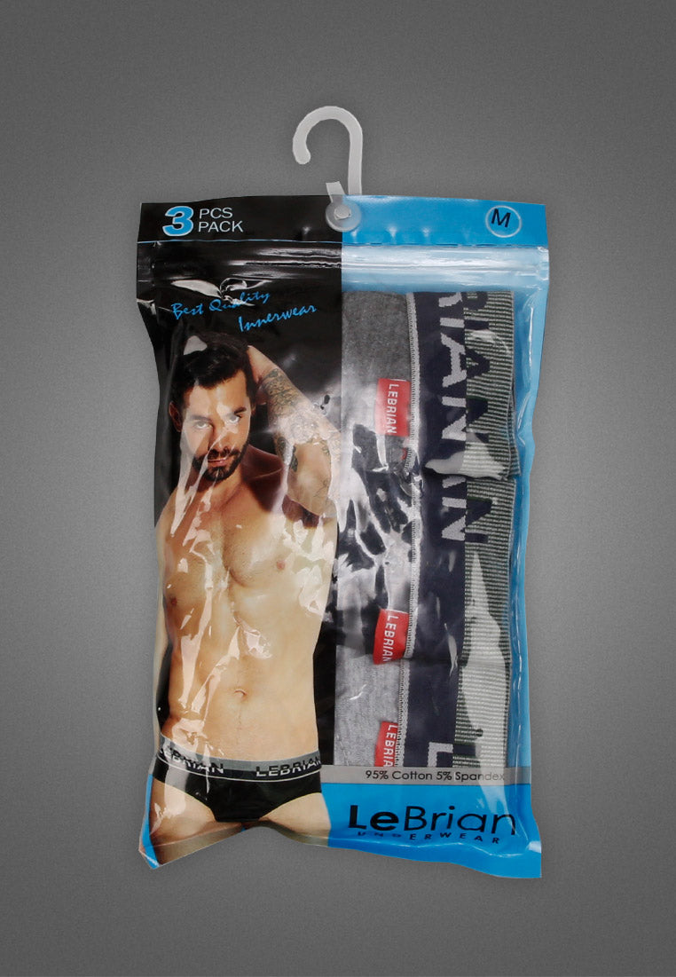 LeBrian Cotton 3-in-1 Men's Briefs