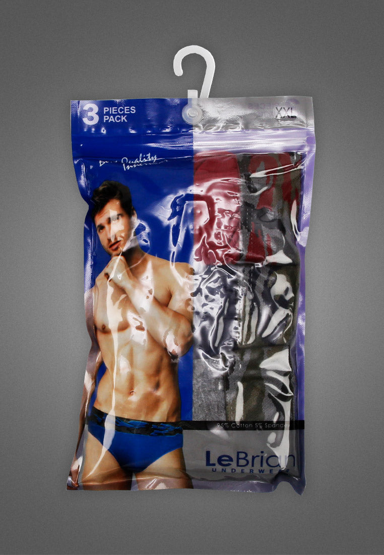 LeBrian Cotton 3-in-1 Men's Briefs