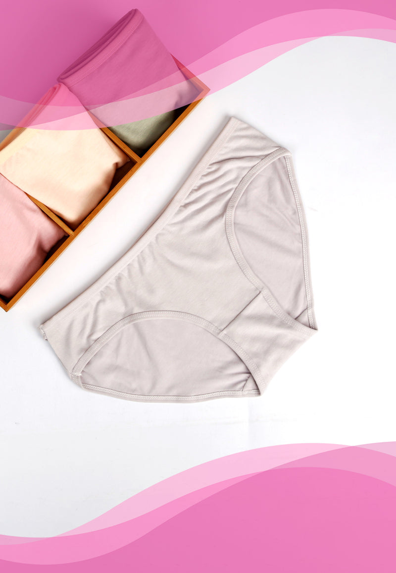 Ladies Plain Cotton Stretch Undies | Dozen