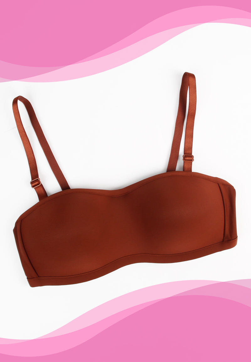 New Padded Non-wire Plain Brassiere Removable Straps