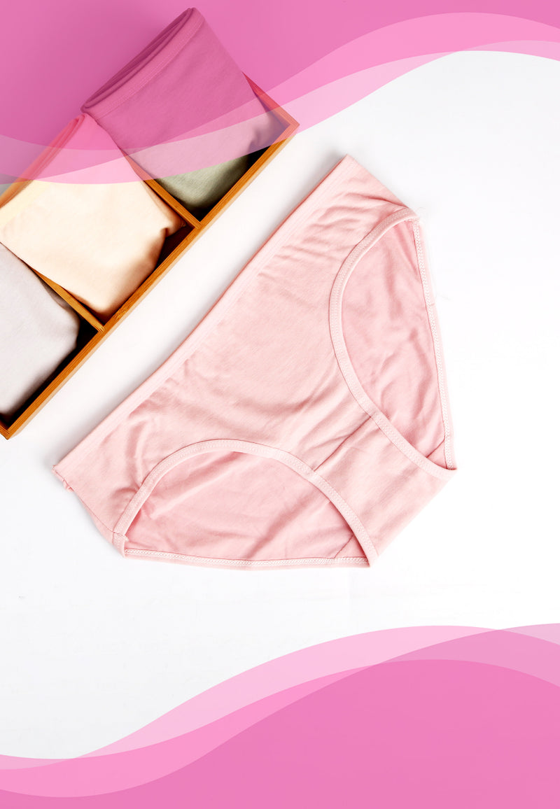 Ladies Plain Cotton Stretch Undies | Dozen