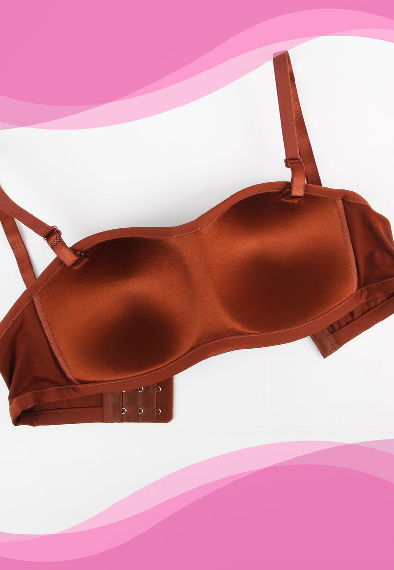 New Padded Non-wire Plain Brassiere Removable Straps