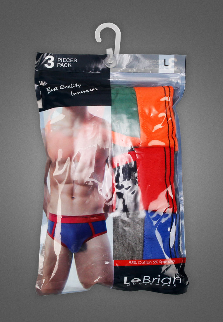 LeBrian Cotton 3-in-1 Men's Briefs