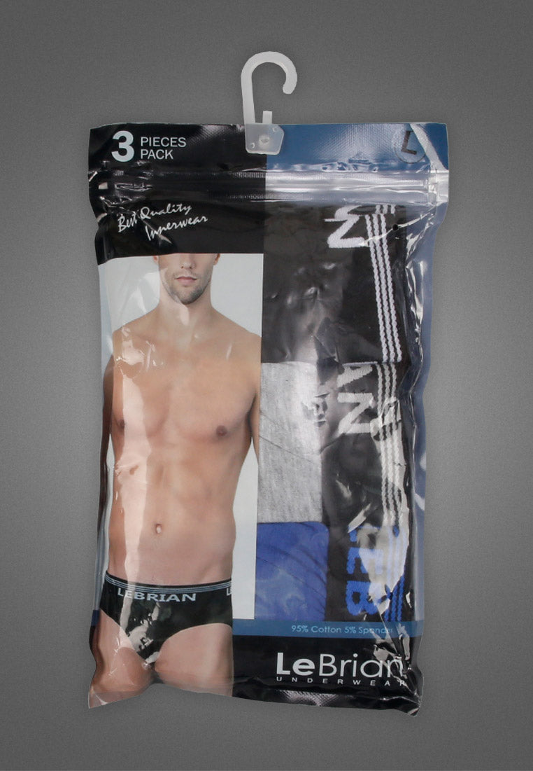 LeBrian Cotton 3-in-1 Men's Briefs