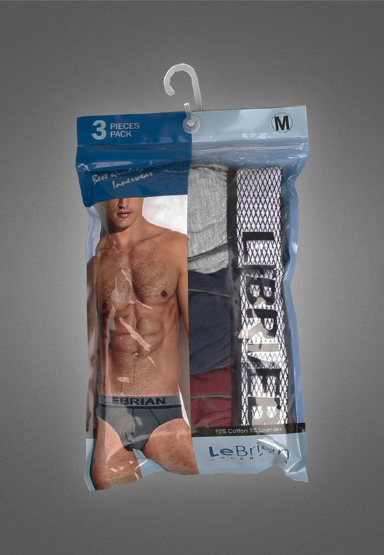 LeBrian Cotton 3-in-1 Men's Briefs