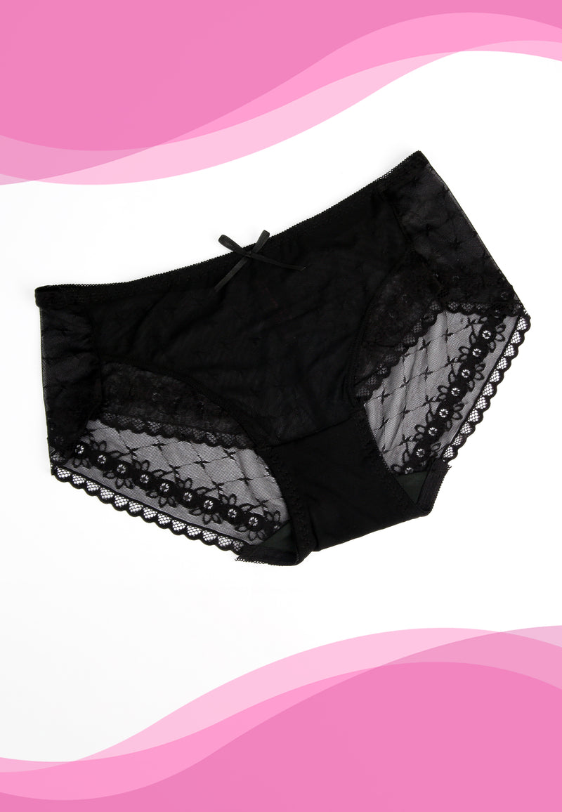 Ladies See-trough Sexy Laced Panty Low Waist Breathable Undies | Dozen