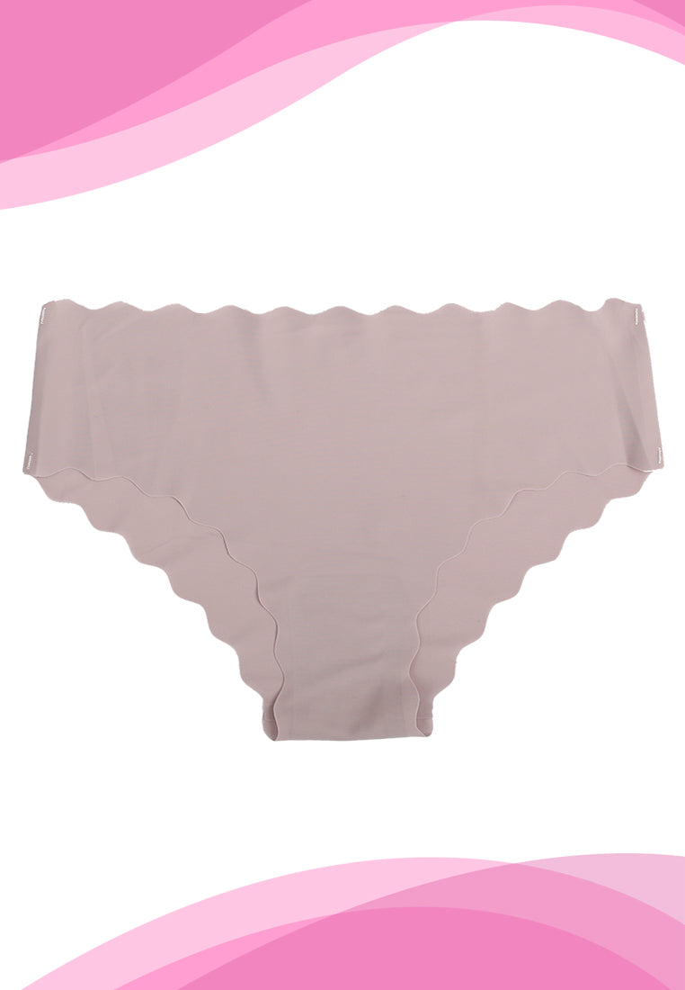 Ice Silk Seamless Scallop Hem Bikini Panty | Dozen