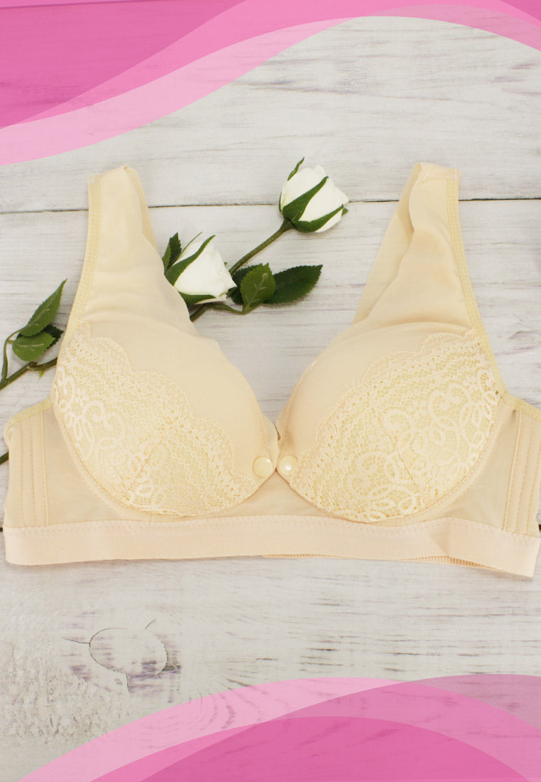 Lace Maternity/Nursing Soft-Cups Non-Wire Bra