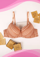 Stripe Moulded Padded Underwire Bra