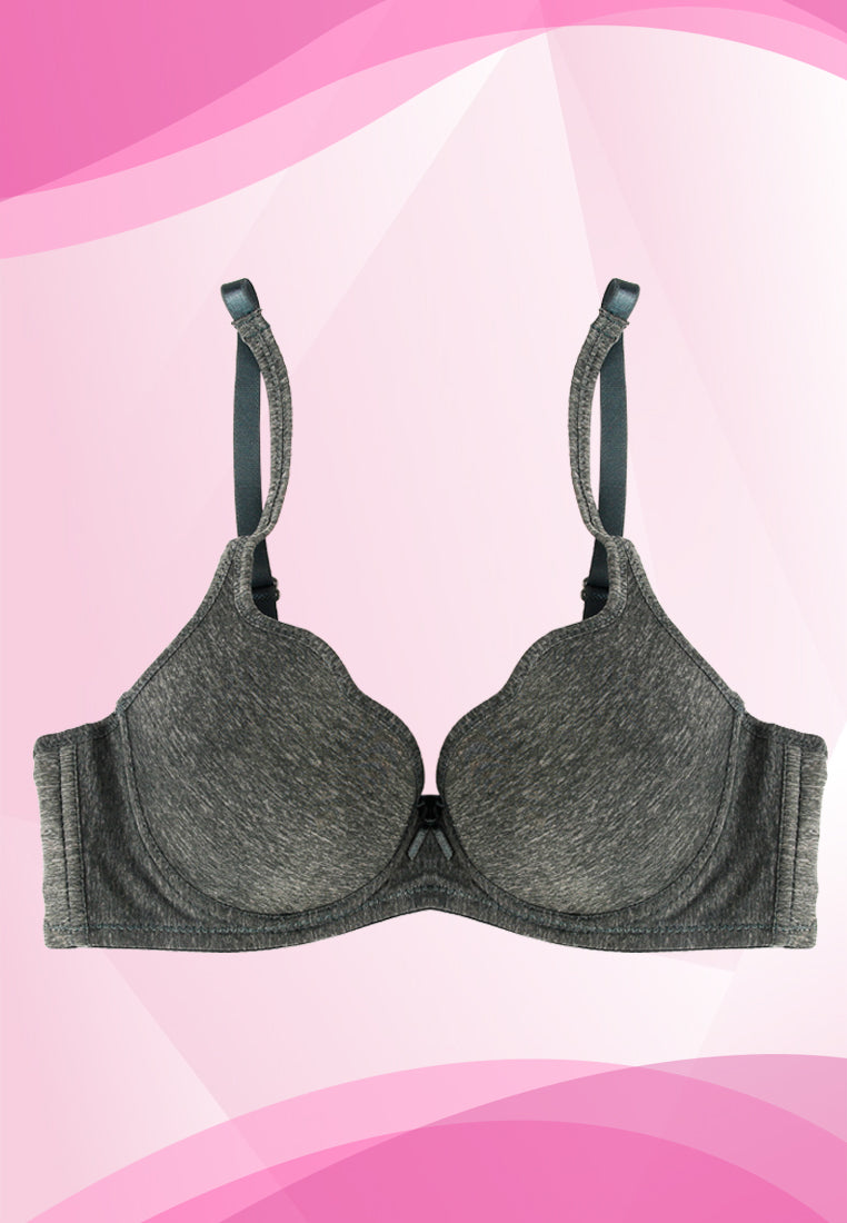 Push-Up Padded Scallop Cups Underwire Bra