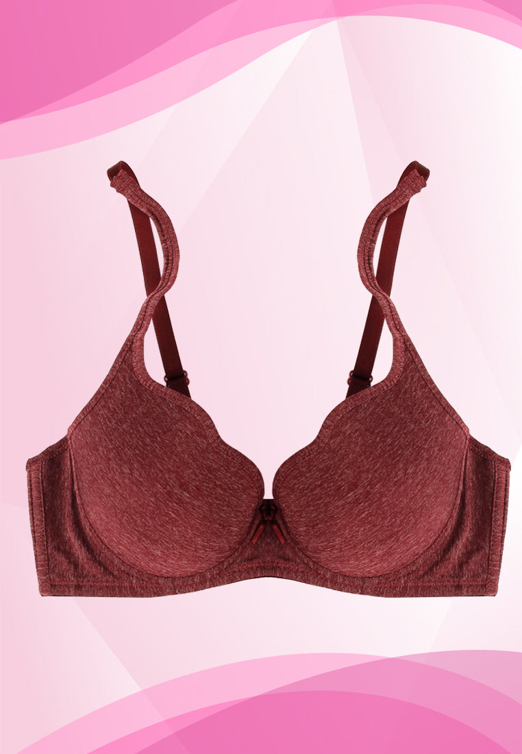 Push-Up Padded Scallop Cups Underwire Bra