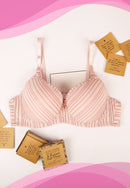 Stripe Moulded Padded Underwire Bra