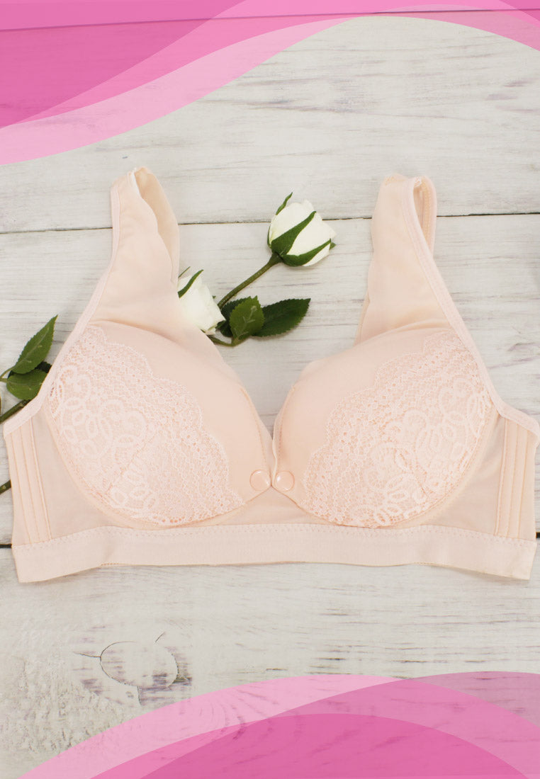 Lace Maternity/Nursing Soft-Cups Non-Wire Bra