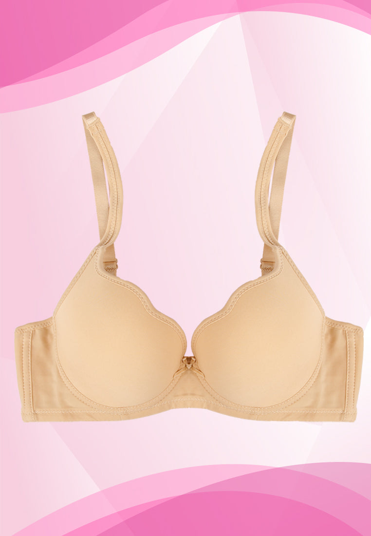 Push-Up Padded Scallop Cups Underwire Bra